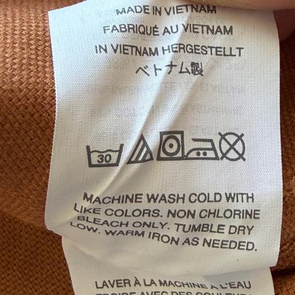 Madewell Frayed Hem Button-down Mini Skirt Sz 14 Burnt Sienna Cottonblend - Picture 6 of 8